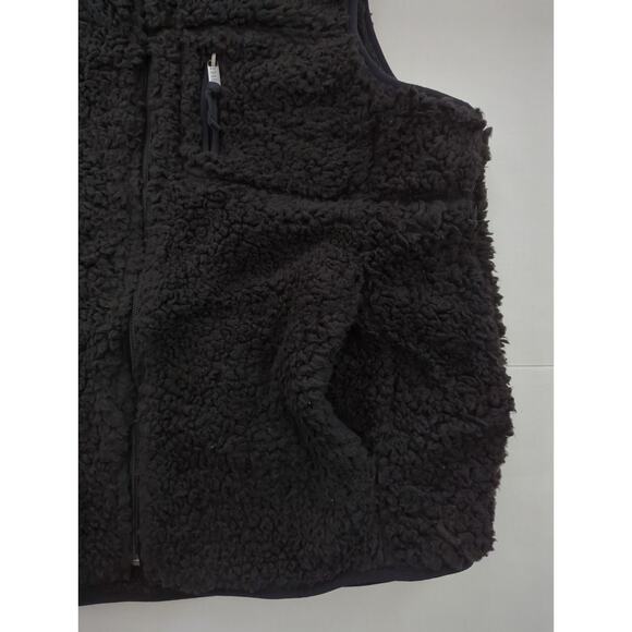 Original Weatherproof Black Hooded Full Zip Deep Pile Fleece Vest Womens Size XL - Picture 3 of 6